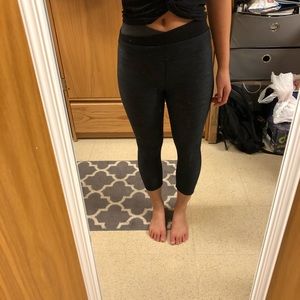 Lululemon Cropped Dark Grey Leggings Size 2